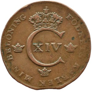 Szwecja, Karol XIV Jan, 1 skilling 1819, Sztokholm