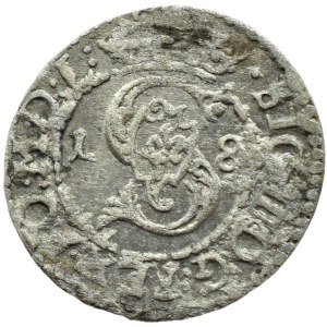 Zygmunt III Waza, szeląg 1618 Wadwicz, Wilno L/LIT*