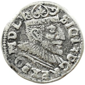 Zygmunt III Waza, trojak 1593 IF, Poznań DATA Z LEWEJ