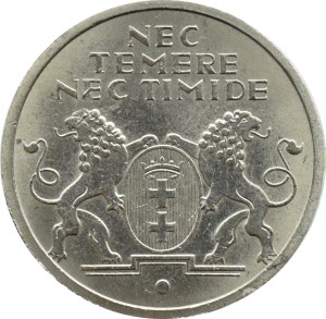 Wolne Miasto Gdańsk, 5 guldenów 1935, KOGA, Berlin PIĘKNE