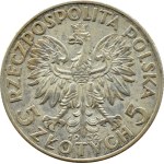 II RP, Głowa Kobiety, 5 złotych 1932, Londyn