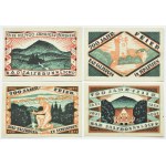 Salzbrunn/Szczawno-Zdrój, lot 4 notgeldów 50 pfennig 1921, każdy inny