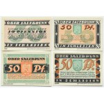 Salzbrunn/Szczawno-Zdrój, lot 4 notgeldów 50 pfennig 1921, każdy inny