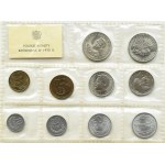 PRL, zestaw polskich monet, 10 groszy-20 złotych 1975, Warszawa, UNC