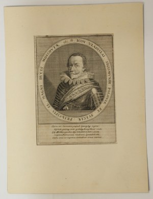 Matthäus MERIAN WŁADYSŁAW IV KING OF POLAND 1637 Icon. Vladislai Sigismundi Poloniae et Sueciae Principis copperplate, woodcut