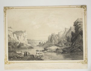 Józef WILCZYŃSKI - ALBUM WILEŃSKIE - WIDOKI WOŁYNIA - Widok brzegów rzeki Teterewu i Klasztoru SS. Miłosierdzia w Żytomierzu 1848-1849 r.