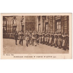 WOJSKO Józef PIŁSUDSKI - Marszałek Piłsudski w Paryżu w lutym 1921
