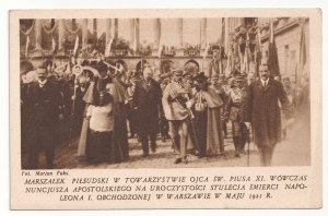 Jozef Pilsudski - maršál Pilsudski v doprovodu papeže Pia XI.