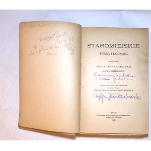 Zofia STRZETELSKA GRYNBERGOWA STAROMIEJSKIE. Territoire et population