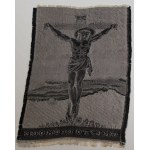 CHRIST on the cross art fabric on silk