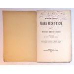 Michał ŻMIGRODZKI A l'occasion de l'anniversaire d'Adam MICKIEWICZ [dédicace] [autographe].