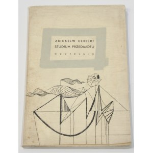Zbigniew HERBERT Studium przedmiotu [I wydanie]