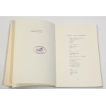 Zbigniew HERBERT Studium przedmiotu [I wydanie]