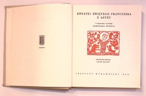 FLOWERS OF HOLY FRANCIS of Assisi [Adam Kilian] [illustrations].