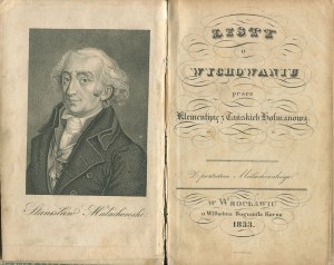 HOFFMANOWA Klementyna z Tańskich - Selection of writings. Volumes IX-X. Letters on upbringing. Variety [first edition Wroclaw 1833].
