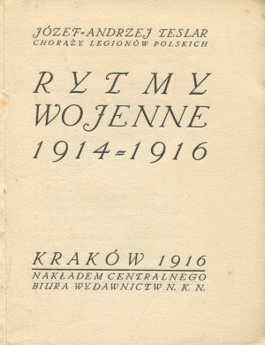 TESLAR Jozef Andrew - War Rhythms 1914-1916 [1916] [cover by Antoni Procajlowicz].