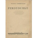 GOMBROWICZ Witold - Ferdydurke [wydanie pierwsze 1938] [il. Bruno Schulz]