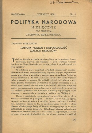 National Politics. Number 4 of June 1938