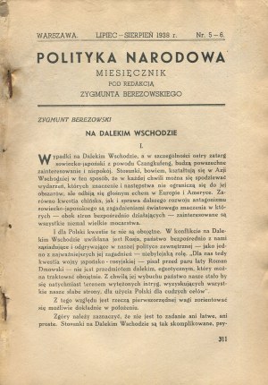 National Politics. Number 5-6 of July-August 1938.