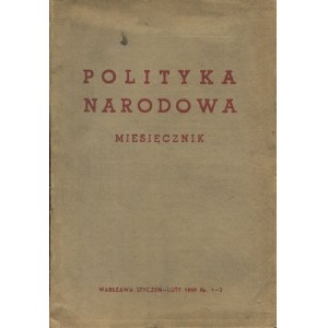 Polityka narodowa. Numer 1-2 ze stycznia-lutego 1939 roku