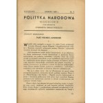 National Politics. Number 3 of March 1939 [Berezowski, Glabinski].