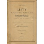 KOSSAKOWSKA Katarzyna née Potocki - 1754-1800: Letters (...) of the castellan of Kamieńska [1883].