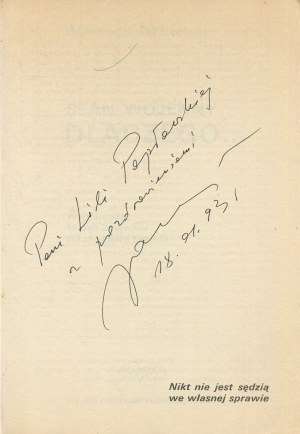 JARUZELSKI Wojciech - Martial Law. Why ... [1992] [AUTOGRAPH AND DEDICATION].