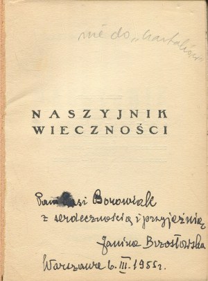 BRZOSTOWSKA Janina - Necklace of Eternity [first edition 1939] [AUTOGRAPH AND DEDICATION].