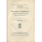 EHRLICH Ludwik - Starostwa w Halickim w stosunku do Starostwa lwowskiego w wiekach średnich (1390-1501) [1914]