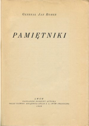 ROMER Jan - Memoirs [1938].