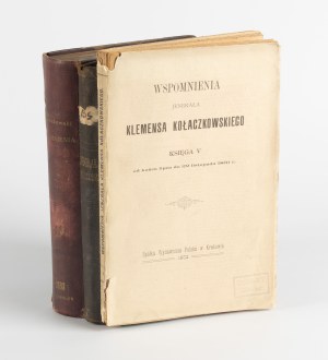 KOŁACZKOWSKI Klemens - Memoirs of jenerał Klemens Kołaczkowski [set of 5 books in 3 volumes] [1898-1901].