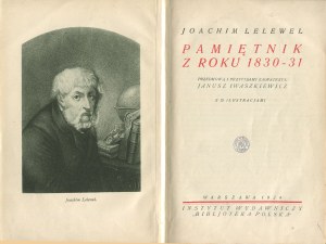 LELEWEL Joachim - Diary of the year 1830-31 [1924].