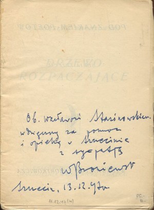 BRONIEWSKI Władysław - The Despairing Tree [1946] [AUTOGRAPH AND DEDICATION].