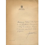 IWASZKIEWICZ Jarosław - Nowa miłość i inne opowiadania [wydanie pierwsze 1946] [AUTOGRAF I DEDYKACJA]