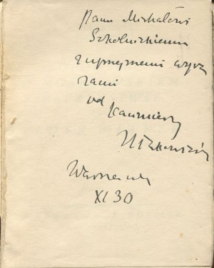 IŁŁAKOWICZÓWNA Kazimiera - A Tale of Moscow Martyrdom. Złoty wianek [first edition 1927] [AUTOGRAPH AND DEDICATION].