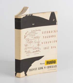 HŁASKO Marek - Pierwszy krok w chmurach [1957] [graphic design by Jan Młodożeniec].