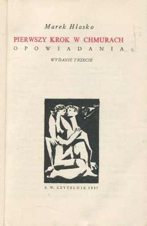 HŁASKO Marek - Pierwszy krok w chmurach [1957] [graphic design by Jan Młodożeniec].