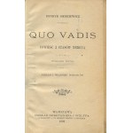 SIENKIEWICZ Henryk - Quo Vadis. Powieść z czasów Nerona [1902]