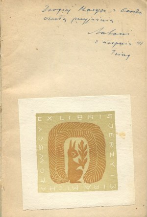SŁONIMSKI Antoni - Alarm [London 1940] [AUTOGRAPH AND DEDICATION].