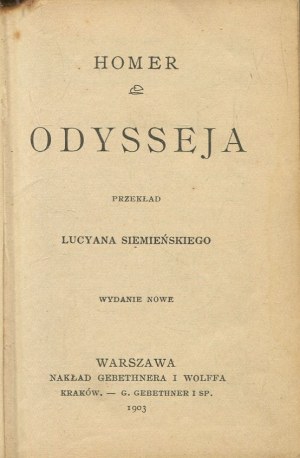 HOMER - The Odyssey [1903] [miniature edition].