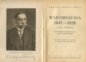 WOYNIŁOWICZ Edward - Memoirs 1847-1928 [Vilnius 1931].