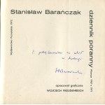 BARAŃCZAK Stanisław - Dziennik poranny. Wiersze 1967-1971 [wydanie pierwsze 1972] [AUTOGRAF I DEDYKACJA]