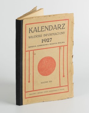 Vilnius information calendar 1927. address book of the city of Vilnius