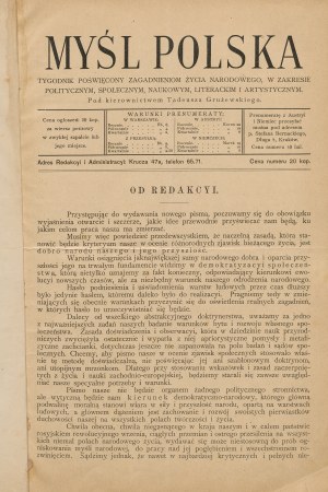 Myśl polska; Głos polski [vintage 1907] [GRABSKI, BALICKI, JABŁONOWSKI].