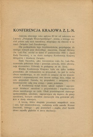 Our program [1925] [People's National Union] [Dmowski, Rybarski, Kozicki].