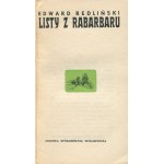 REDLIŃSKI Edward - Listy z rabarbaru [debiut] [wydanie pierwsze 1967] [AUTOGRAF I DEDYKACJA]