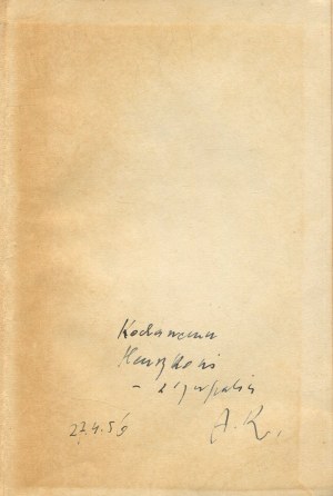 RUDNICKI Adolf - Baton or to everyone what he cares less about [1956] [AUTOGRAPH AND DEDICATION].