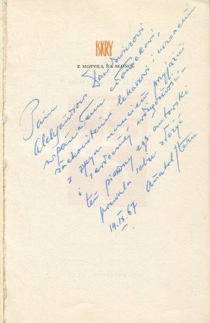 STERN Anatol - With a Hoe to the Sun [first edition 1967] [ill. by Franciszka Themerson] [AUTOGRAPH AND DEDICATION].