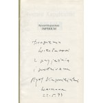 KAPUŚCIŃSKI Ryszard - Imperium [wydanie pierwsze 1993] [AUTOGRAF I DEDYKACJA]