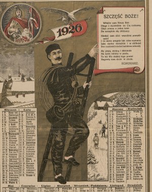 Wall calendar with a chimney sweep for 1926